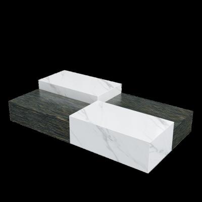 China Carrara Durable Natural Marble White Coffee Table Modern Design Luxury Marble Coffee Table for sale