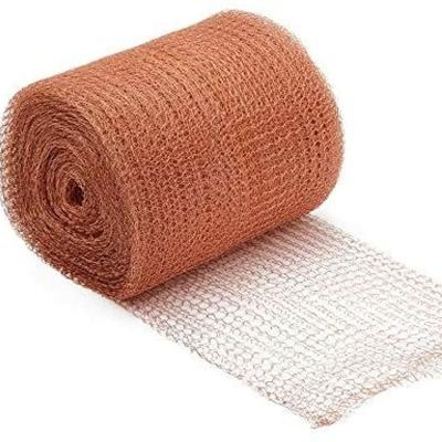 China No magnatic and good ductivity wholesale cheap price pure knitted copper wire mesh liquid gas filter wire mesh for sale