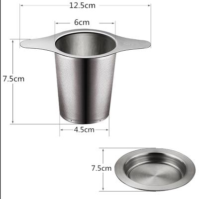 China Stainless Steel Tea And Coffee Infuser Mesh Filters Tea Strainer With Double Fine Stocked Handles for sale