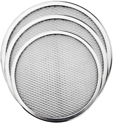 China Stocked Customized Round Wire Mesh Pizza Tools Pizza Screen Tray Netting for sale