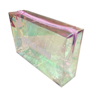 China Waterproof Custom EVA PVC Cosmetic Bag Printing Holographic Makeup Packaging Bags Zipper Cosmetic Bag for sale