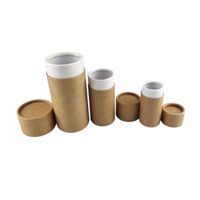 China Best Quality Kraft Paper Packaging Tube Round Paper Cardboard Boxes With Lid For Tea for sale