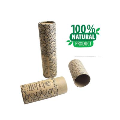 China Biodegradable craft paper cardboard cigar tube cylinder gift box packaging with printing for sale