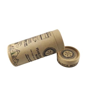 China Wholesale Biodegradable Tube Cardboard Paper Packaging Tube Food Grade Kraft Paper Tube With Lid for sale