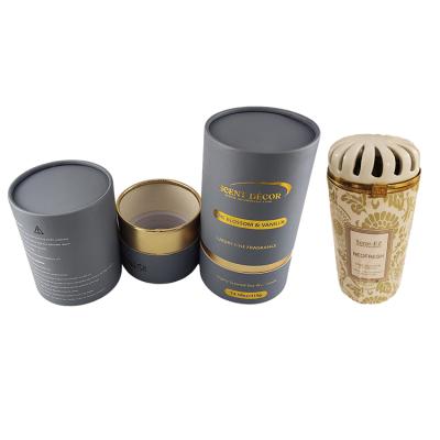 China Wholesale Recyclable Candle Jars Paper Tube Candle Packaging Box Cylinder Packaging Box For Candle for sale