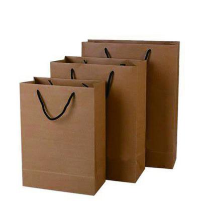 China Wholesale Custom Printed Recycled Paper Kraft paper Bag With Handle for sale