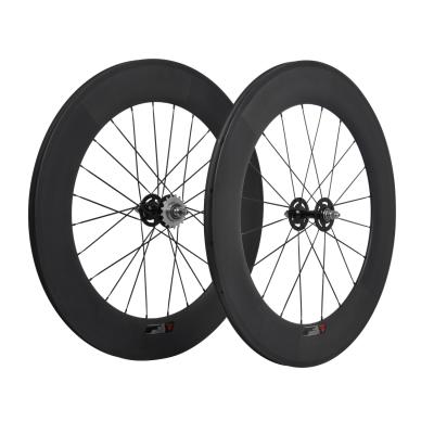 China Road Bikes Wheelset 88mm Fixed Depth x 25mm Width Strong & Light Bike Tubeless Speed ​​Carbon Fiber Wheels for sale