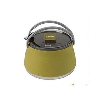 China Sustainable Boiling Kettle Green Outdoor Camping Collapsible Collapsible Multifunction Design for sale