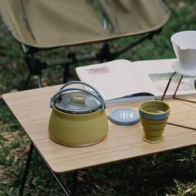 China 2021 New Design Multi-Function Top Grade Picnic Kettle Sustainable Folding Camping Boiling Outdoor Fire Up Boiling Water for sale