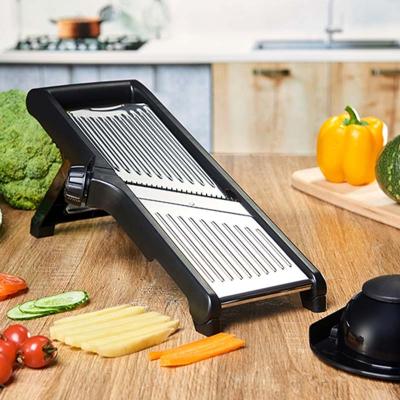 China Manual Food Chopper Potato Tomato Cutter Viable Mandoline Adjustable Slicer for sale