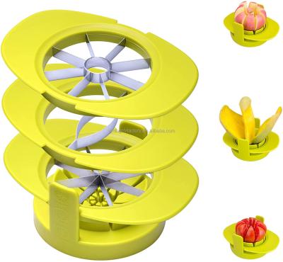 China Stainless Steel 4 in 1 Multifunctional Apple Cutter Mango Hollow Puncher Tomato Cutters Solvent Pear Divider Stainless Steel Low Common Fruit Slicer for sale