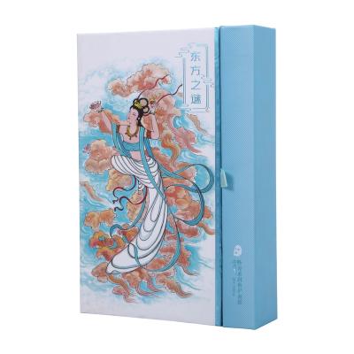 China Recyclable Hot Fancy Magnet Box Carton Blue Rigid Flat Luxury Magnetic Folding Storage Paper Gift Box for sale