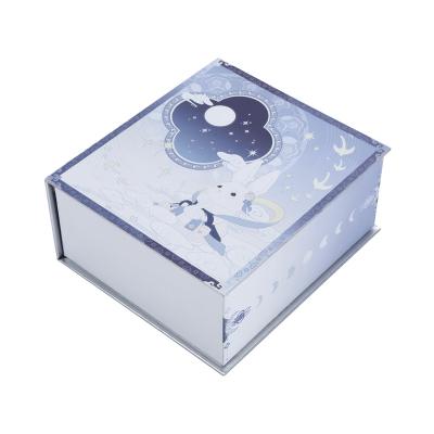 China Recyclable Custom Logo Book Shape Rigid Packaging Box With Magnet Magnetic Closure Flap Lid Book Shaped Rigid Cardboard Gift Packaging Box for sale