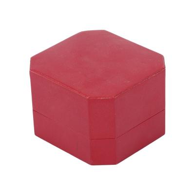 China Recyclable Plain Jewelry Luxury Gift Box Square Shape PU Leather Custom Packaging Jewelry Boxes For Rings for sale