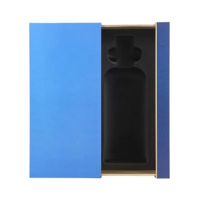 China Recyclable Luxury Custom Single Bottle Boxes Wine Folding Cardboard Packaging Magnetic Closure Cardboard Wine Box For Packaging for sale