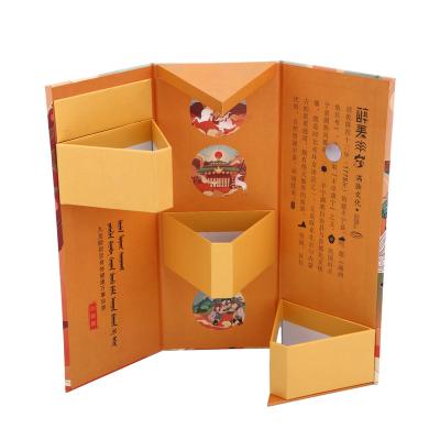 China High Quality Customized Luxury Recyclable Triangular Prism Christmas Paper Chocolate Candy Fancy Food Grade Gift Storage Pasta Box for sale