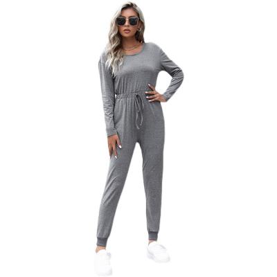 China 2021 viable autumn and winter new Middle East women's solid color pants all-in-one home overalls for sale