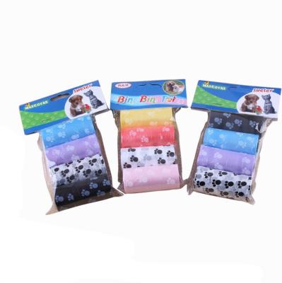 China Sustainable Wholesale Pets Dog Poop Bag 4 Rolls Per Set for sale