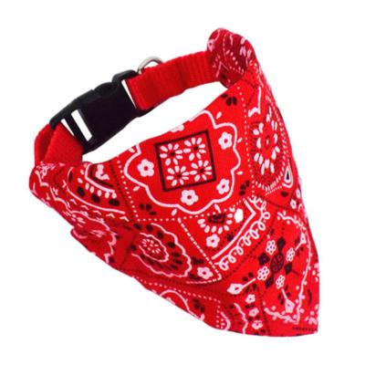 China Viable Adjustable Dog Neck Scarf Pet Loop Triangle Scarf Bandana Headscarf For Small Large Dog for sale