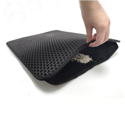 China Waterproof Cat Litter Mat EVA Single Layer Double Layer Cat Litter Mat Pet Pads Trapping Mat Waterproof Products for Cats House Clean for sale