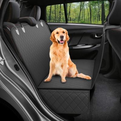 China Travel Anti-Scratch Dog Car Waterproof Non-Slip Seat Cover for Backseat with Mesh Window Side Flaps and Storage Pockets for sale