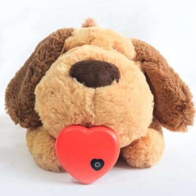 China Stocked Puppy Toy With Heartbeat Dog Training Toy For Separation Anxiety Claming Aid Plush Behavioral Toys for sale