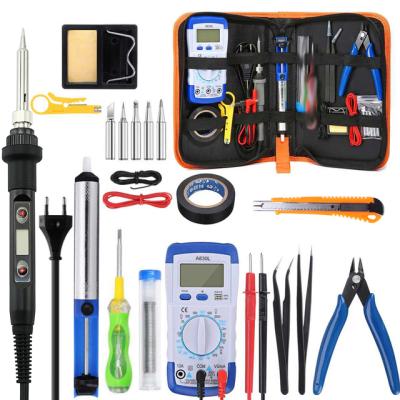 China Pencil Grip Wholesale High Quality 80W Digital Electric Soldering Iron Kit 20 in 1 Soldering Tool Adjustable Set Temperature 220V 110V for sale