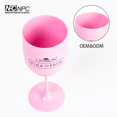 China CLASSIC Custom Plastic Colored Stem Glass Wine Goblet For Clubs for sale