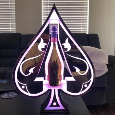 China Acrylic Led Champagne Bottle Glorifier / Ace of Spades Bottle Presenter AC-2 for sale