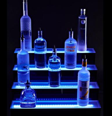 China NEW Acrylic Wall Mounted LED Lighted Liquor Shelf Bottle Display BG-8 for sale