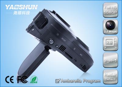 China Lazo inconsútil que registra el coche DVR 1920×1080P de alta resolución del detector del radar de 2,0 pulgadas en venta