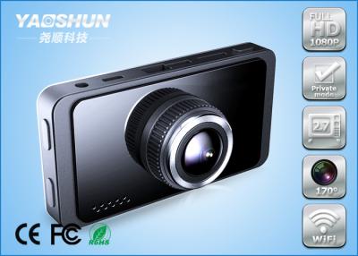 China WiFi Wide Angle Full HD 1080p Dash Cam With Mic Black / Silvery 170degree for sale