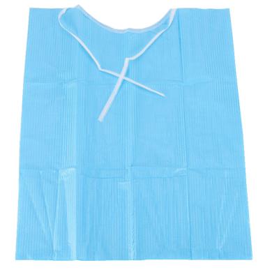 China Disposable Adult Blue Dental Bib With Tie for sale