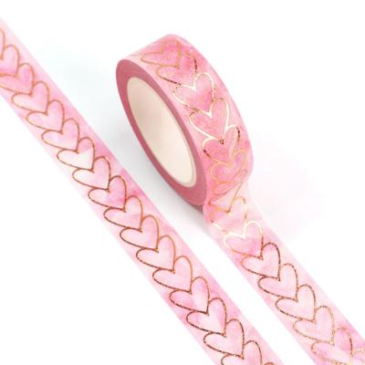 China Decorative Custom Washi Tape Sticker Roll Hot Stamping Tape Decorations for sale