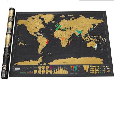 China Eco-friendly scratch off world map with states for sale