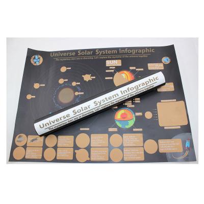 China Hot Selling Paper Scratch Off Poster Solar System Scratch Off World Map for sale