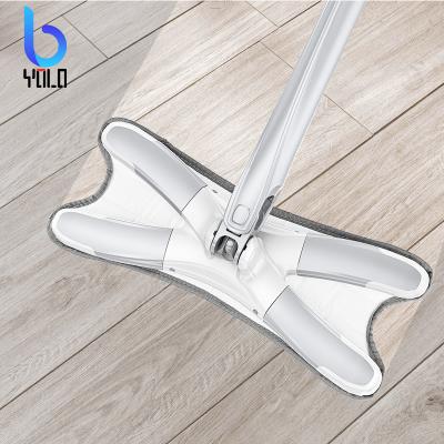 China Stored Yolo Head Floor Broom Easy Magic Bucket Rotating Quick Dehydration Rotating Clog Cleaning Universal Lazy Broom for sale