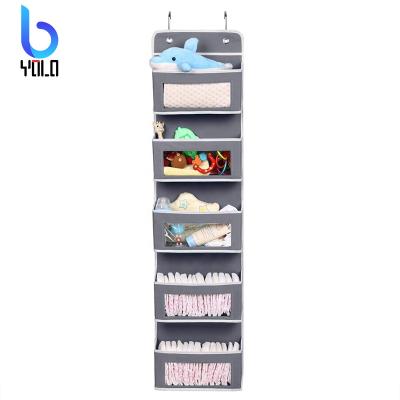 China Modern Yolo Door Hanging Organizer with 5 Large Pockets for Cosmetics Toys Sundries Pendant Cabinet Organizer for sale