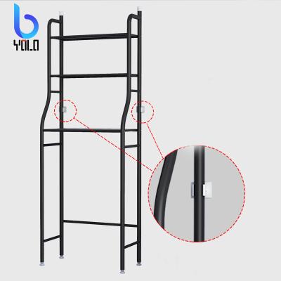 China Yolo Free Standing Universal 3 Layer Toilet Rack Organizer Shelf Bathroom Adjustable Shelves Over Toilet Storage Rack for sale