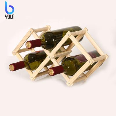 China Eco-friendly Solid Wood Foldable Organizer Multifunctional Stored Yolo Storage Rack Wine Rack Shelf for sale