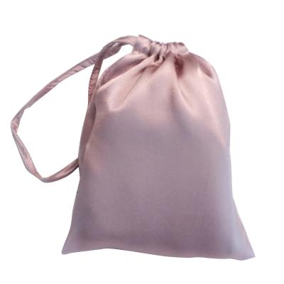 China Luxury Silk Gift Wrap Jewelry Wig Pouch Drawstring Bag Satin Silk Bag With Custom LOGO for sale