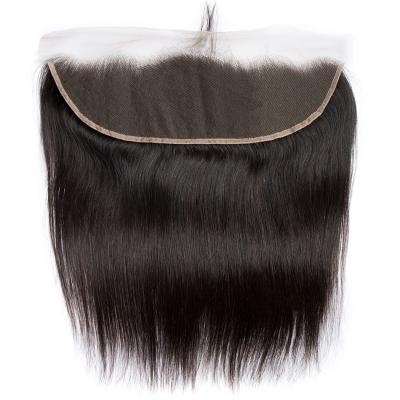 China Straight Free Parting 150% Density Unprocessed Virgin Hair 13x4 Lace Up Straight Headband With Baby Hair for sale