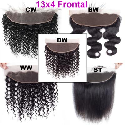 China Hot Sale 13x4 Lace Closure Hair Factory Direct Sellers 13*4 Curly Wave Hair 100% Lace Headband for sale