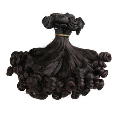 China 12A Grade Double Curly Flower Curly Brazilian Raw Pulled Virgin Hair Cuticle Aligned Hair Bundle, Hair Extension Vendors for sale