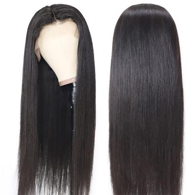 China Silky Straight Wave Pre Plucked 8-32inch Hd Indian Straight Hair 4x4 Lace Closure Wig, Wholesale 4x4 HD Lace Closure Wigs For Black Women for sale