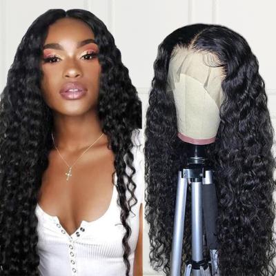 China Deep Wave 13x4 Hd Transparent Lace Front Human Hair Wigs For Color Women 13x4 Lace Frontal Wigs 100% Virgin Glueless Lace Front Wig Vendors for sale