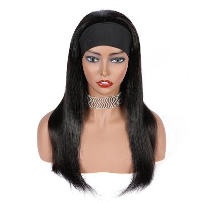 China Hot Selling Virgin Remy Human Cuticle Aligned Straight Raw Indian Hair None Lace Wigs For Black Women Glueless Headband Wig for sale