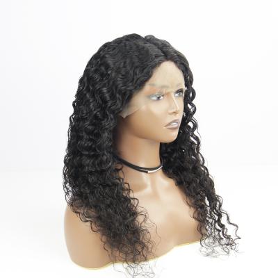 China Hot Sale 13x4 Water Wave Brazilian Virgin Human Hair Lace Front Wigs Pre Plucked Natural With Baby Hair Wig For Black Female for sale