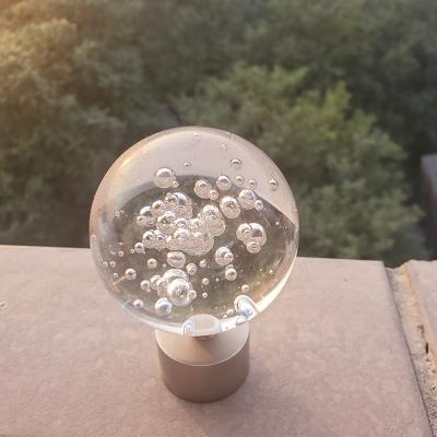 China China Factory New Design Diamond Ball Shape Crystal Ball Curtain Rod Wholesale Top Quality Finial for sale