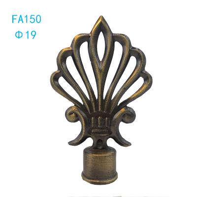 China High quality home finial of curtain decoration crown shape aluminum alloy curtain rod in competitive price for sale